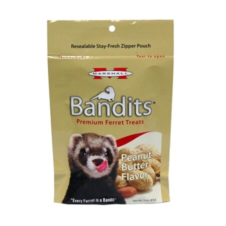 Marshall Pet Products Bandit Ferret Treats Peanut Butter- 3 Oz. MR00386